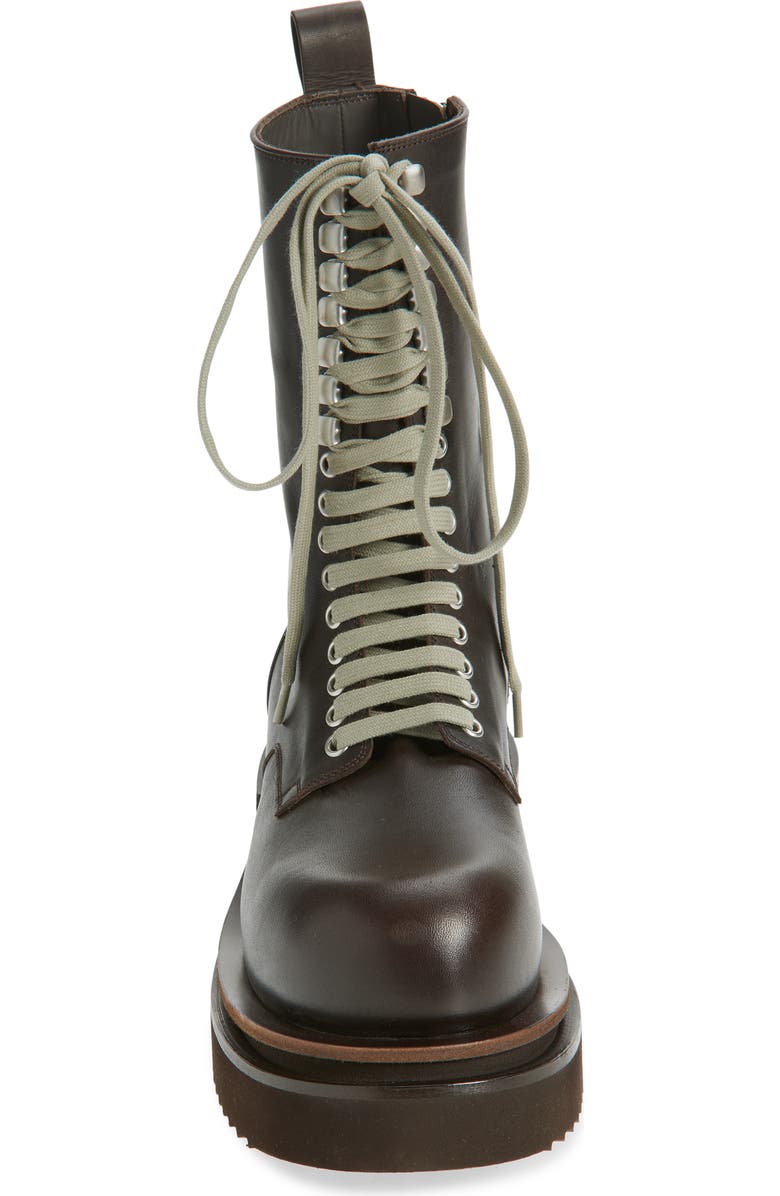Rick Owens Bogun Platform Lace-Up Boot, Alternate, color, Dark Dust