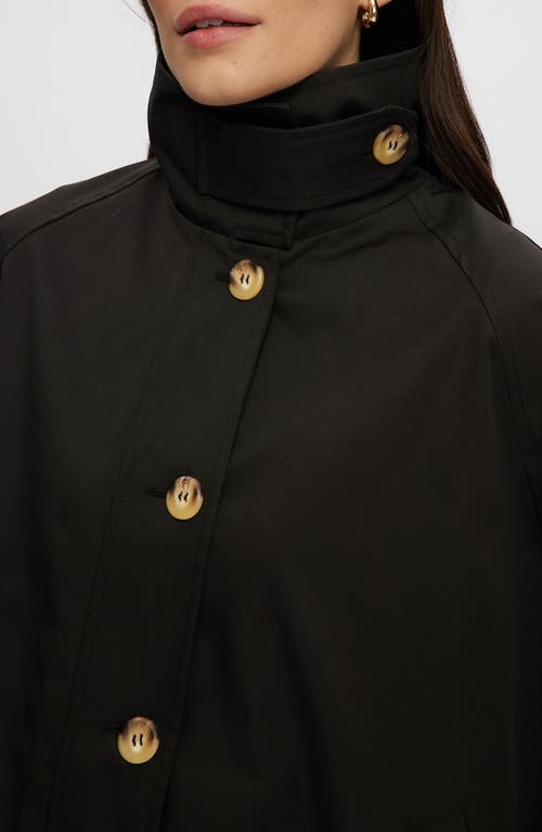 Noize Trench Poncho Jacket In Black