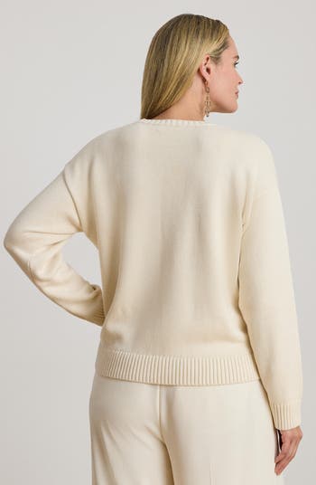 Intarsia Golden Retriever Cotton Sweater