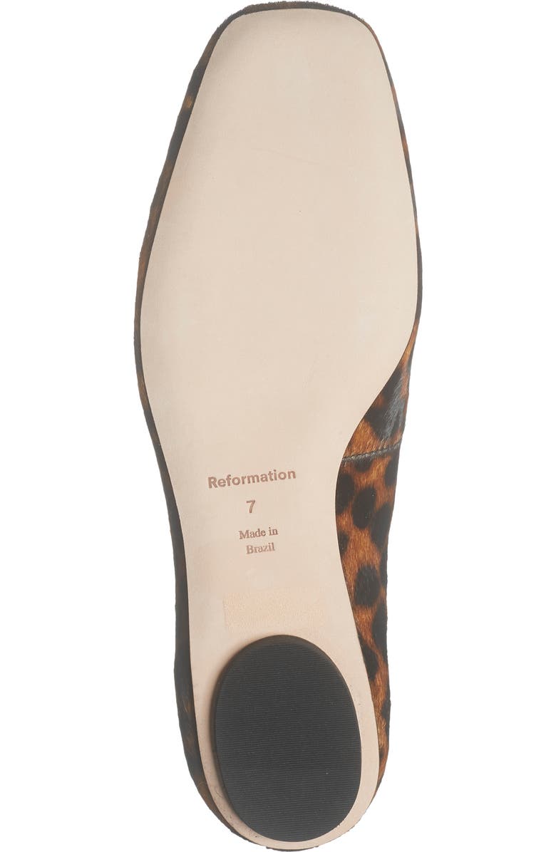 Reformation Prudence Ballet Flat, Alternate, color, Leopard Haircalf