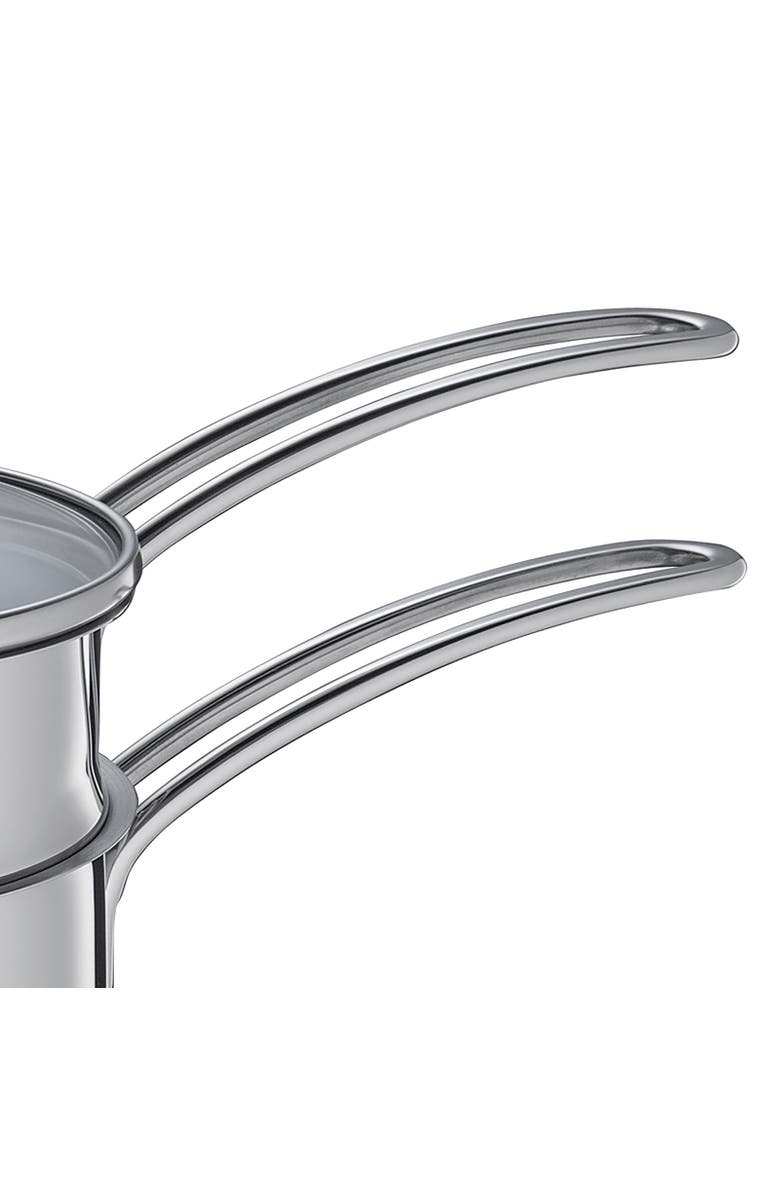 Kuchenprofi Mini Double Boiler Set w/ Glass Lid, 1.6 qt., 5.5-Inch Diameter, Alternate, color,