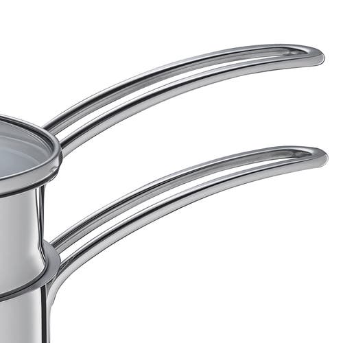 Kuchenprofi Mini Double Boiler Set W/ Glass Lid, 1.6 Qt., 5.5-inch Diameter In Silver