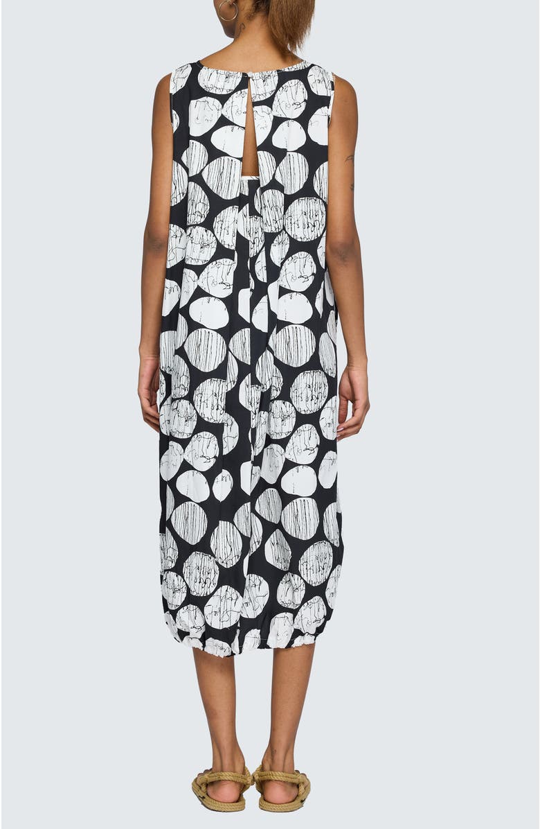 LUUKAA Selenea Printed Balloon Dress, Alternate, color, Black Print