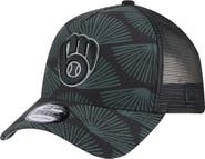 New Era Men's New Era Black Milwaukee Brewers 9FORTY A-Frame Trucker Adjustable Hat
