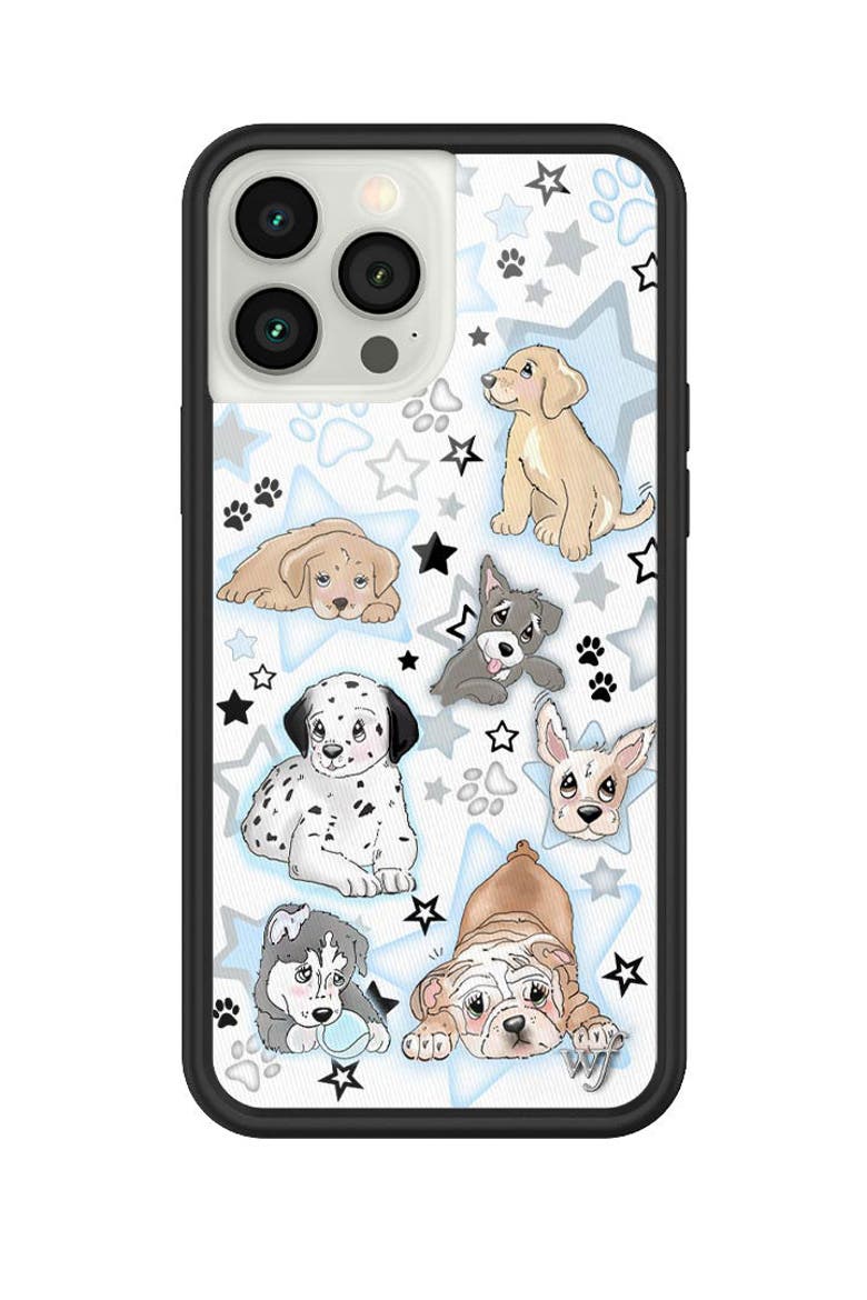 Puppy Party iPhone Case, Alternate, color, Blue