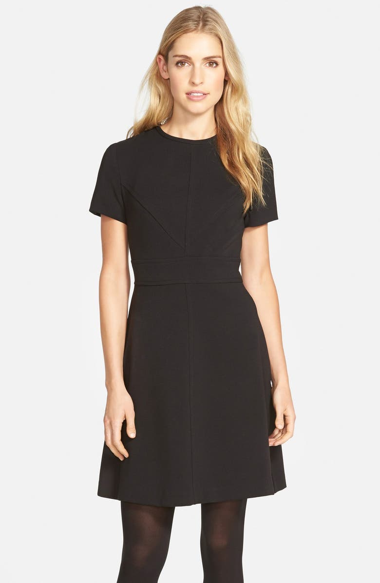 Eliza J Seam Detail Crepe A-Line Dress, Alternate, color, 