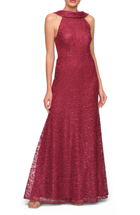 Peggy Sequin Lace Gown
