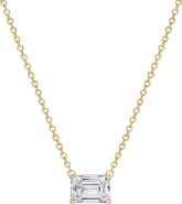 DLORIA Valentina Moissanite 2 ct. Emerald Cut Pendant Necklace in Gold Vermeil