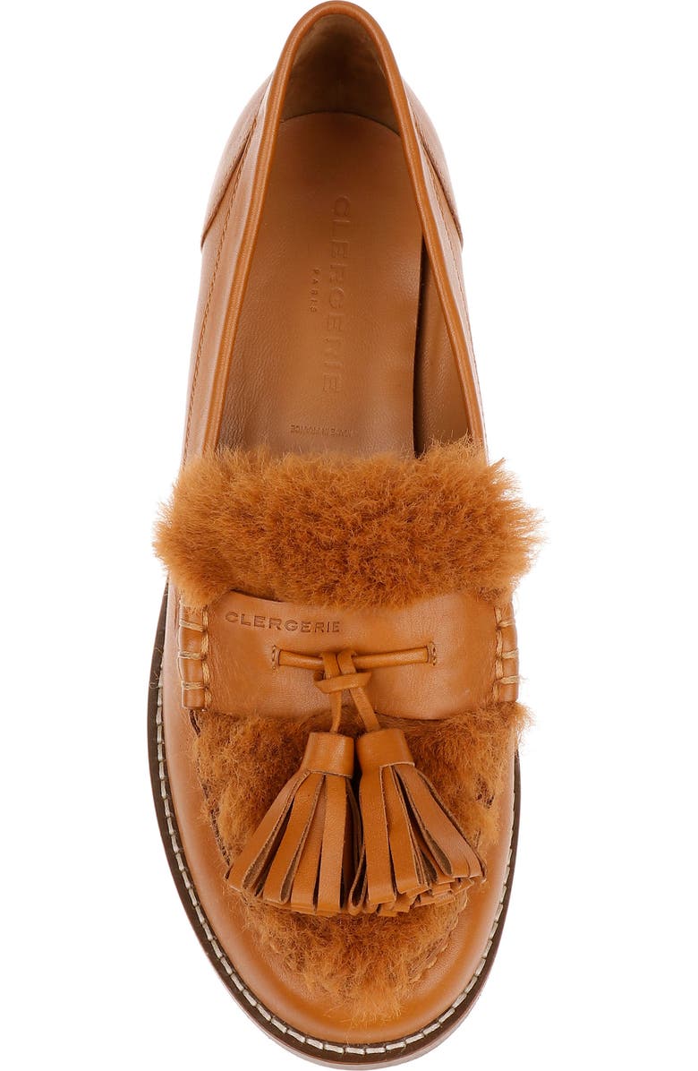 CLERGERIE Rita Faux Fur Tassel Loafer, Alternate, color,