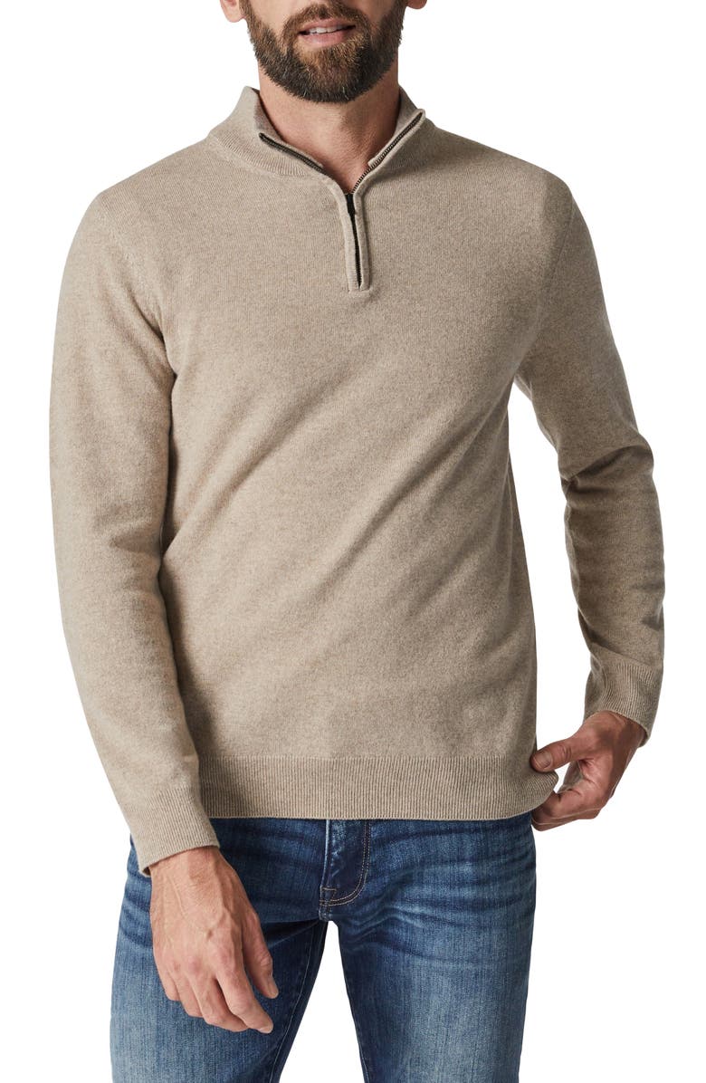 34 Heritage Quarter Zip Cashmere Blend Sweater, Main, color, 