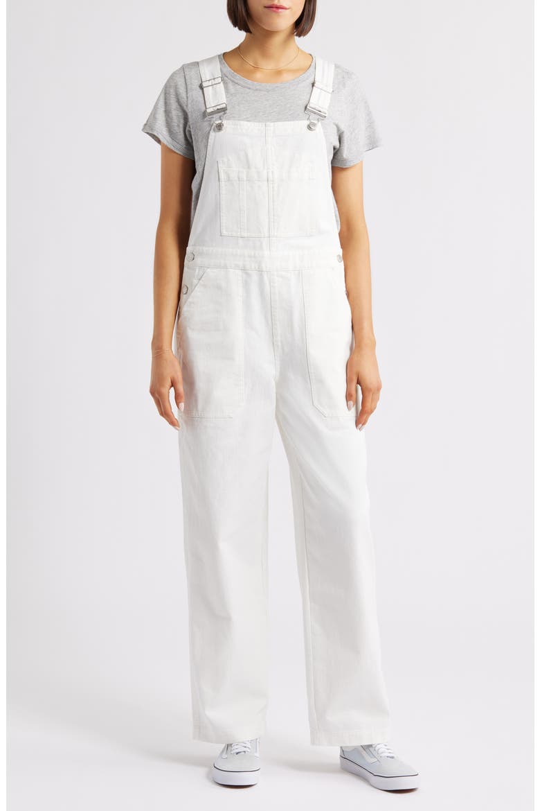 Lili Denim Overalls, Main, color, WHITE