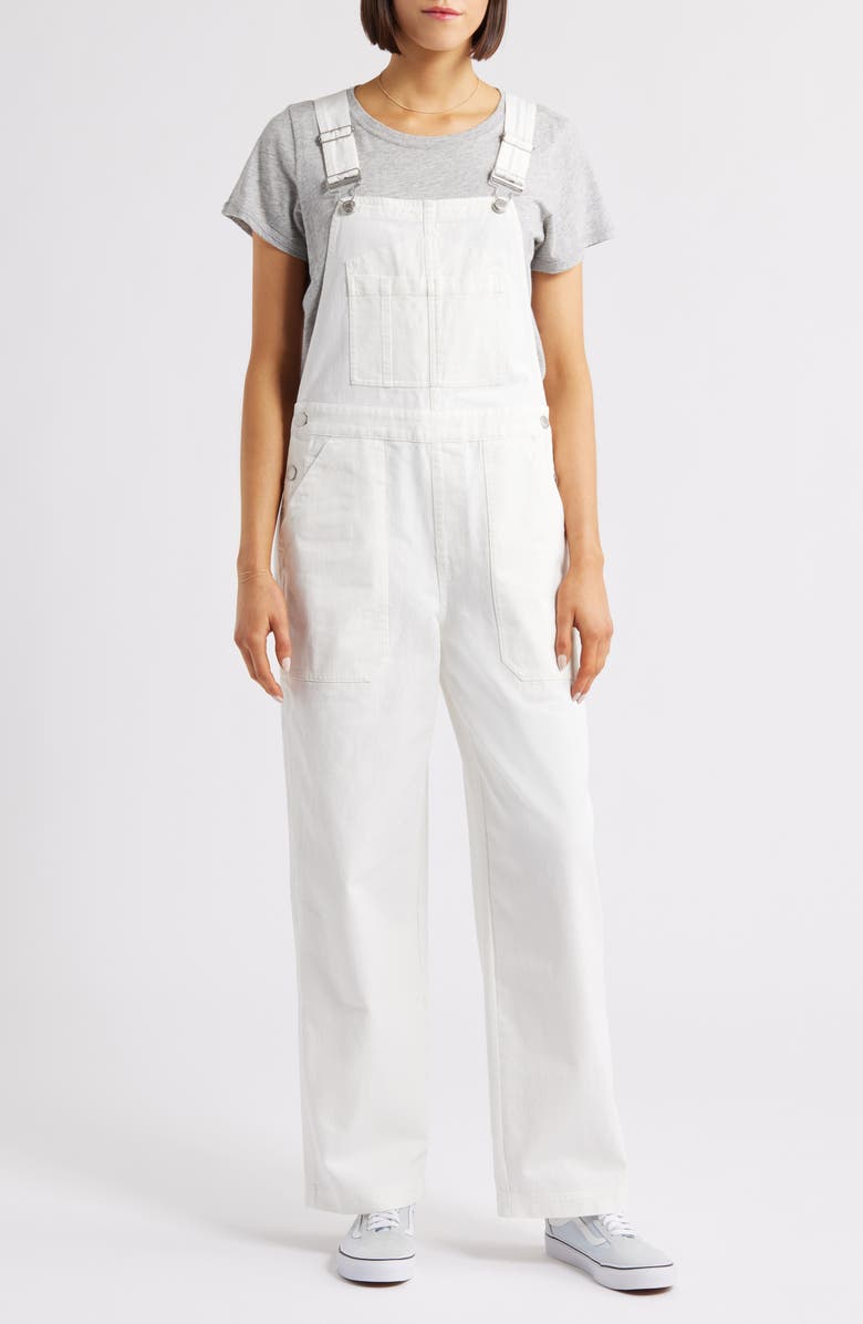 Alex Mill Lili Denim Overalls, Main, color, White