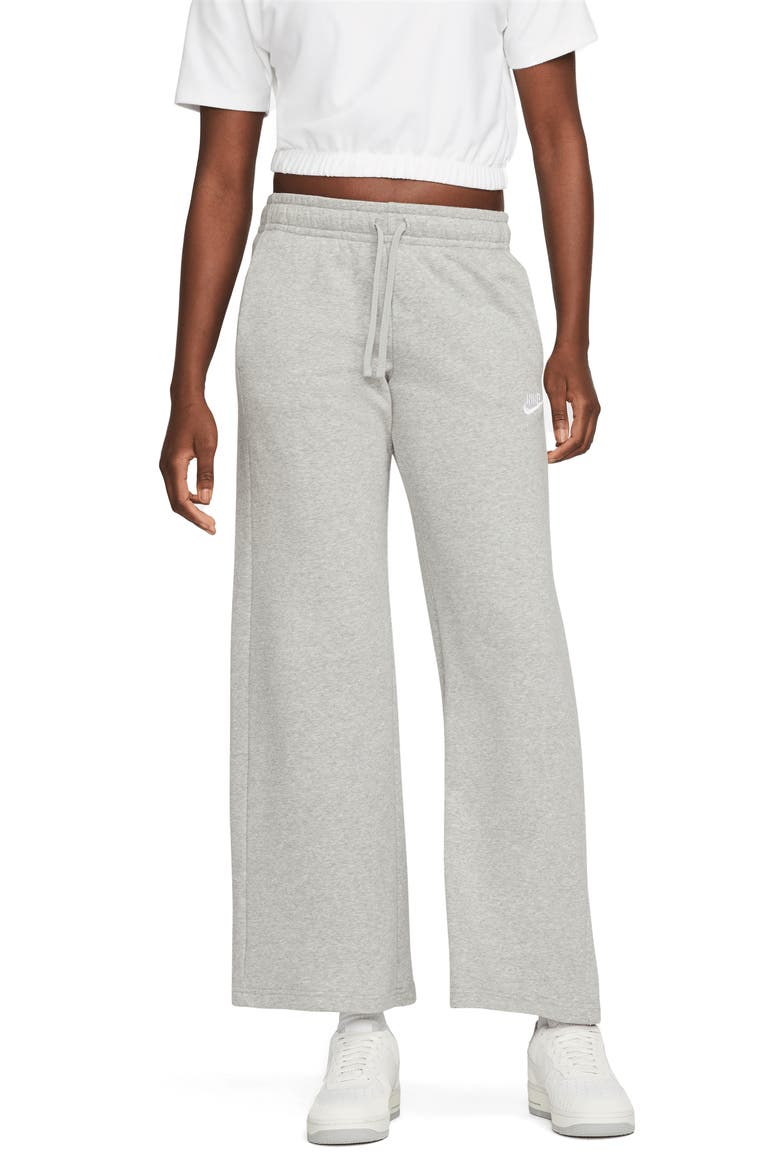 Club Fleece Sweatpants, Main, color, 063 D GR H/WHITE