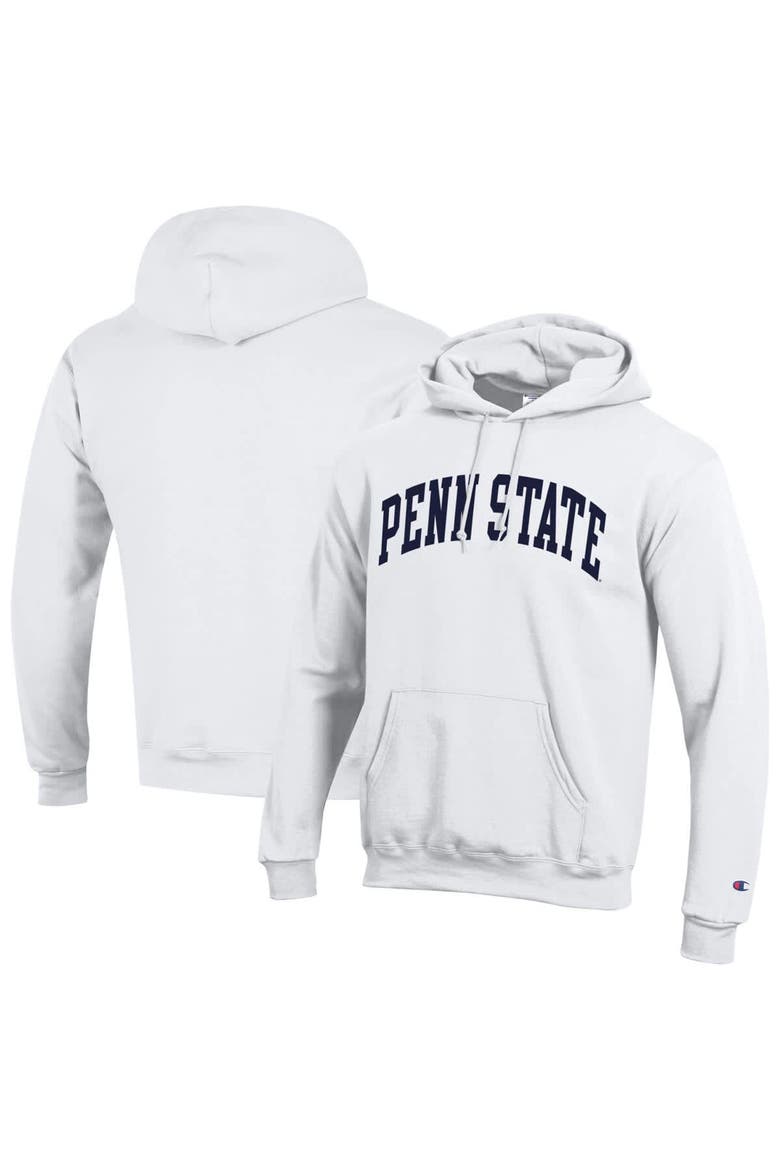 Men's Champion  White Penn State Nittany Lions Basic Arch Fleece Pullover Hoodie, Main, color, White