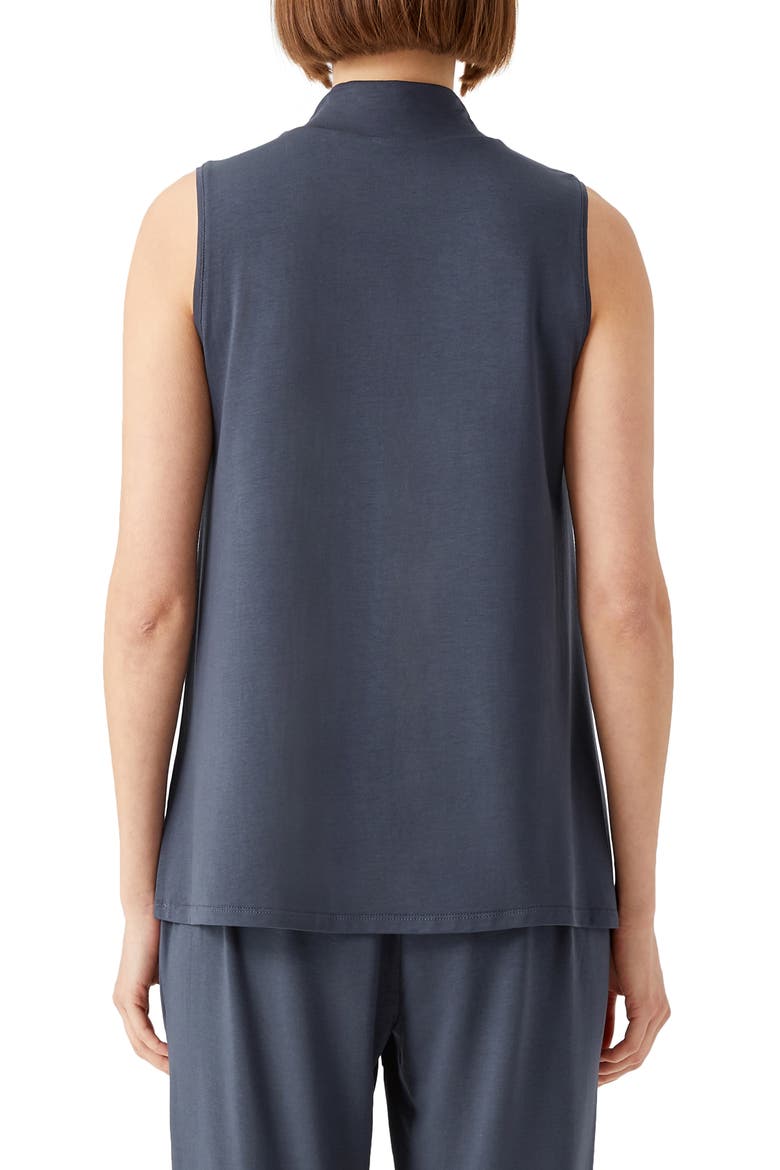 Sleeveless Mock Neck Top, Alternate, color, OCEAN