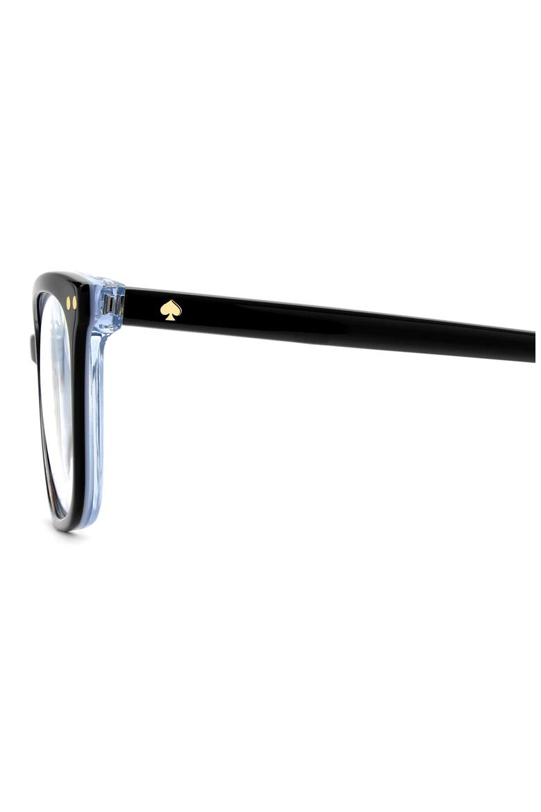 adria 52mm rectangular optical glasses, Alternate, color, BLACK BLUE
