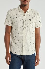RVCA That'll Do Seersucker Short Sleeve Button-Up Shirt