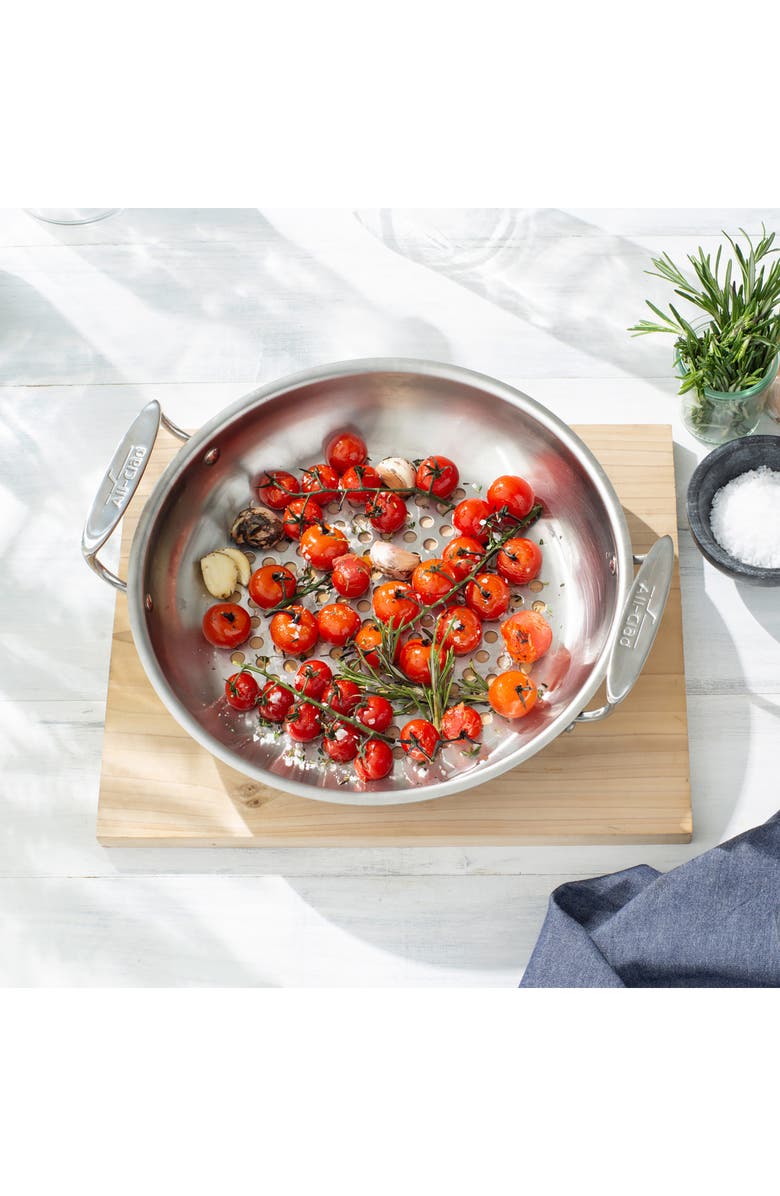 All-Clad Stainless Steel Outdoor Basket, Alternate, color, Silver