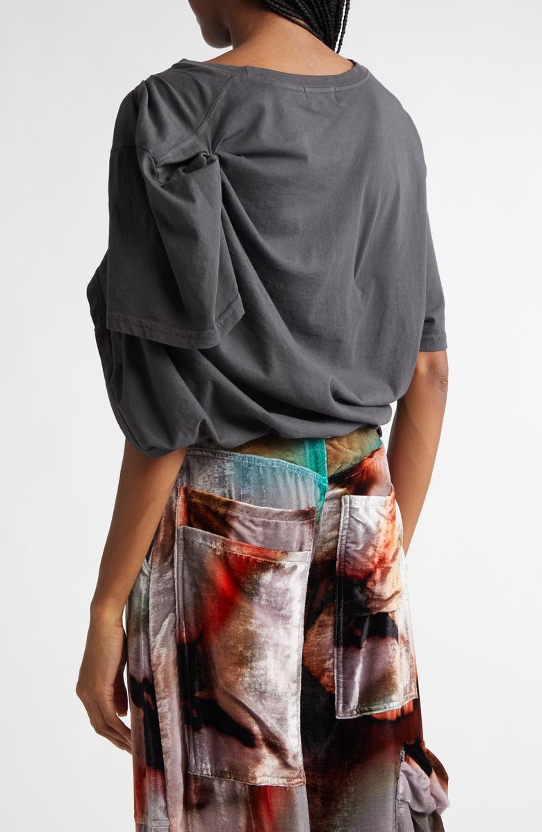 Collina Strada Eva Draped Organic Cotton Crop Top, Alternate, color, 