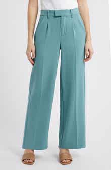 Relaxed Waist Wide Leg Trousers