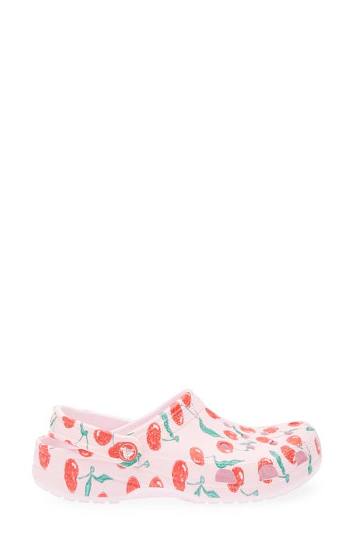 Crocs Classic Fresh Fruits Clog In Pink Milk