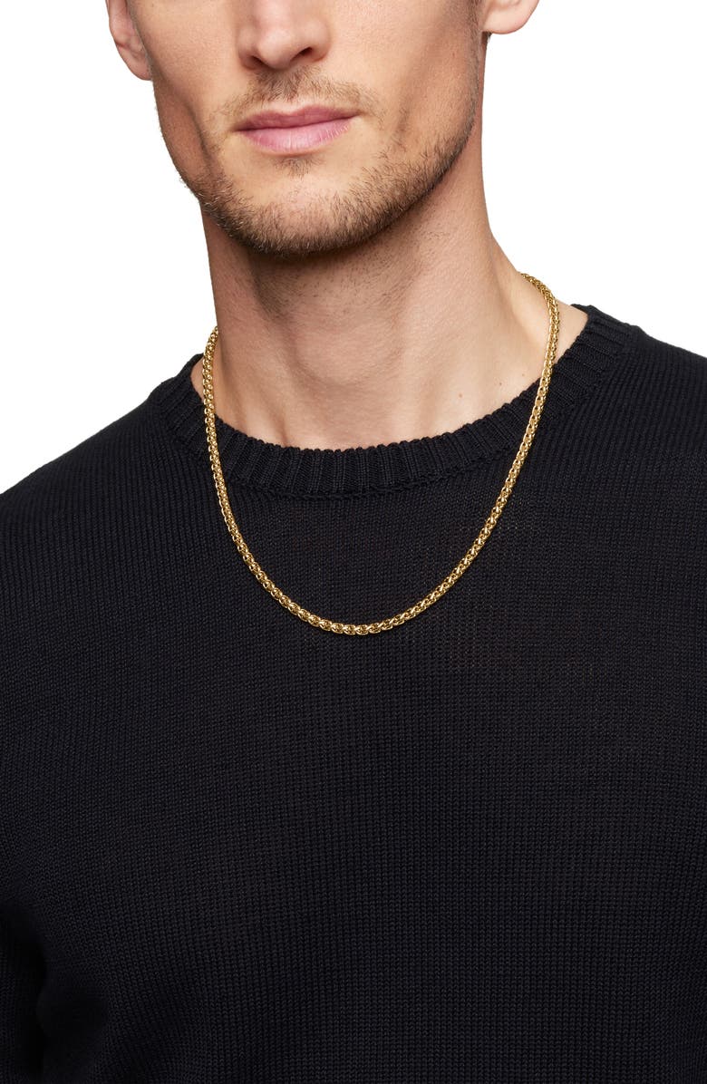 David Yurman Men's Wheat Chain Necklace in 18K Yellow Gold, 4mm, Alternate, color, 