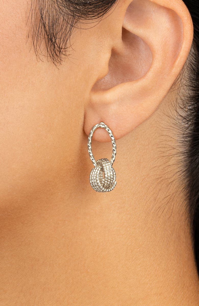 Sterling Forever Jane Braided Dangle Earrings, Alternate, color, Silver