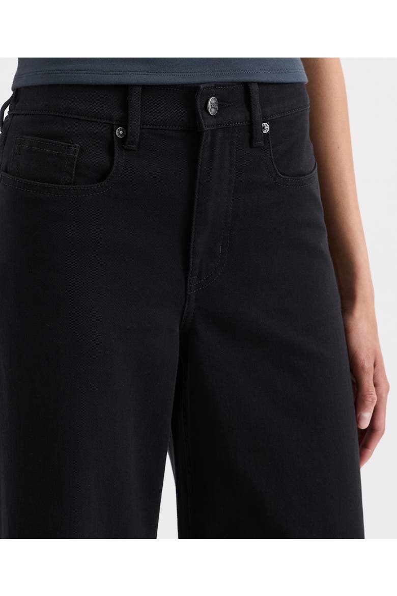 Organic Cotton All-Day Twill Wide Leg Pant, Alternate, color, Black