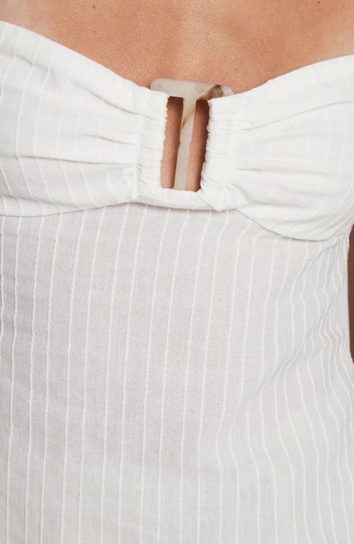 Princess Polly Isabetta Cotton Halter Top In White