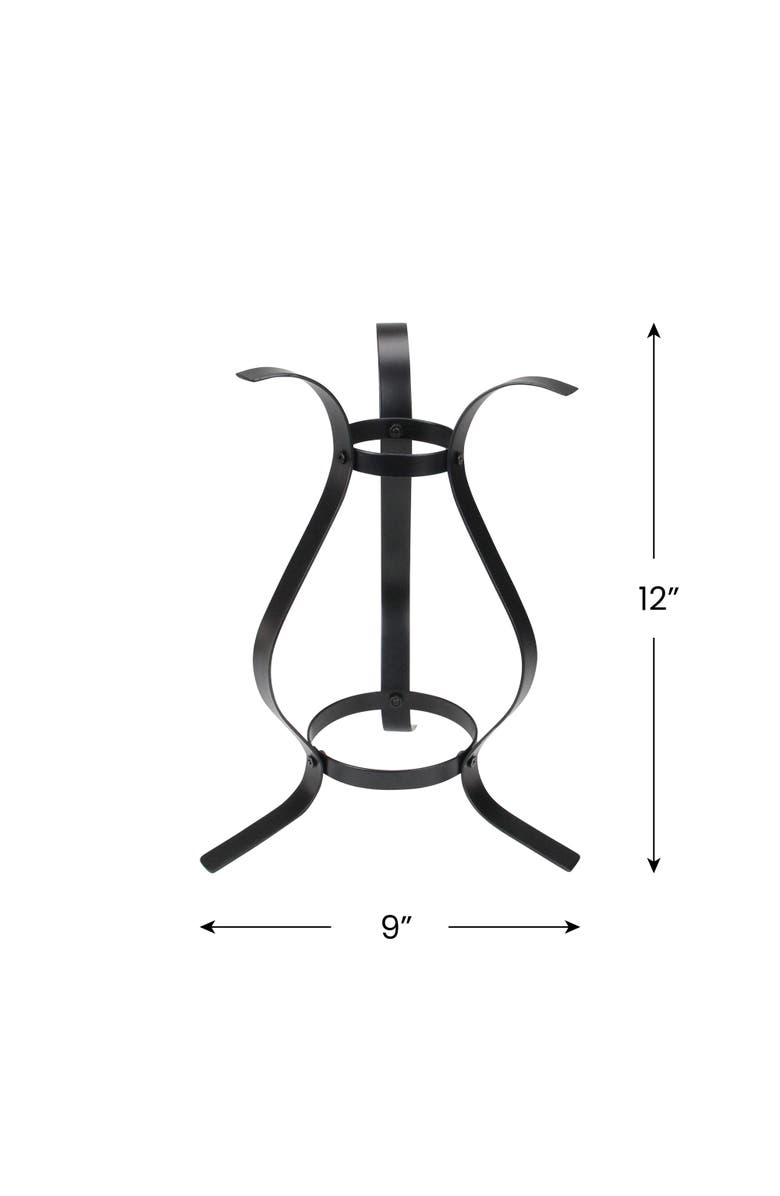 Northlight 12" Black Curved Outdoor Patio Garden Gazing Ball Stand, Alternate, color, Black