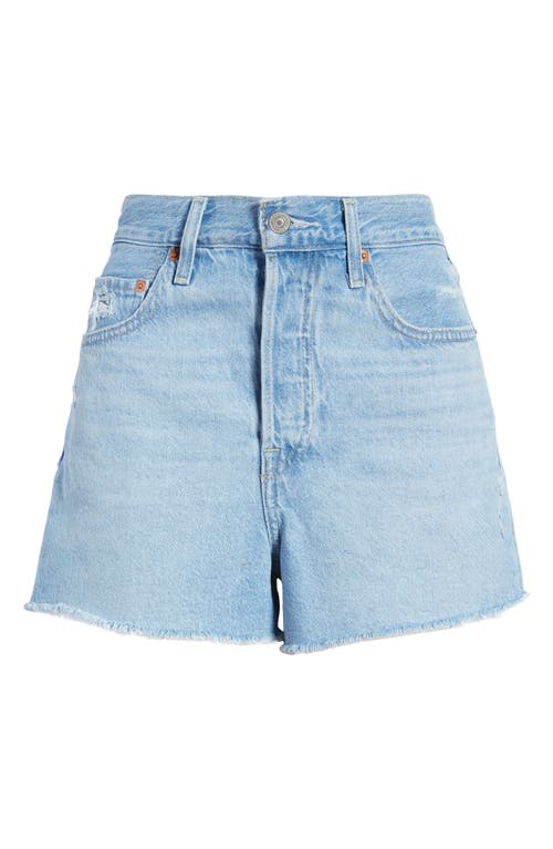 Levi's Ribcage High Waist Cutoff Denim Shorts In Blue