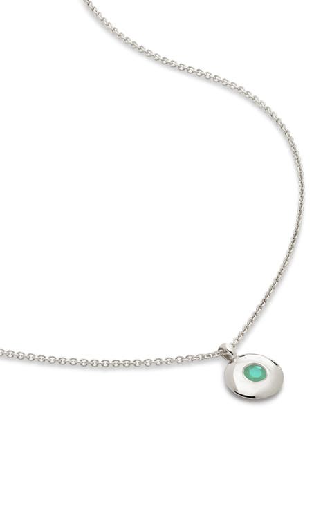 May Birthstone Emerald Pendant Necklace
