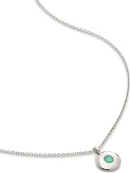 Monica Vinader May Birthstone Emerald Pendant Necklace