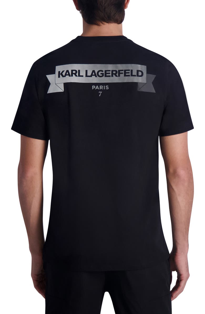 KARL LAGERFELD PARIS Chart Logo Graphic T-Shirt, Alternate, color,