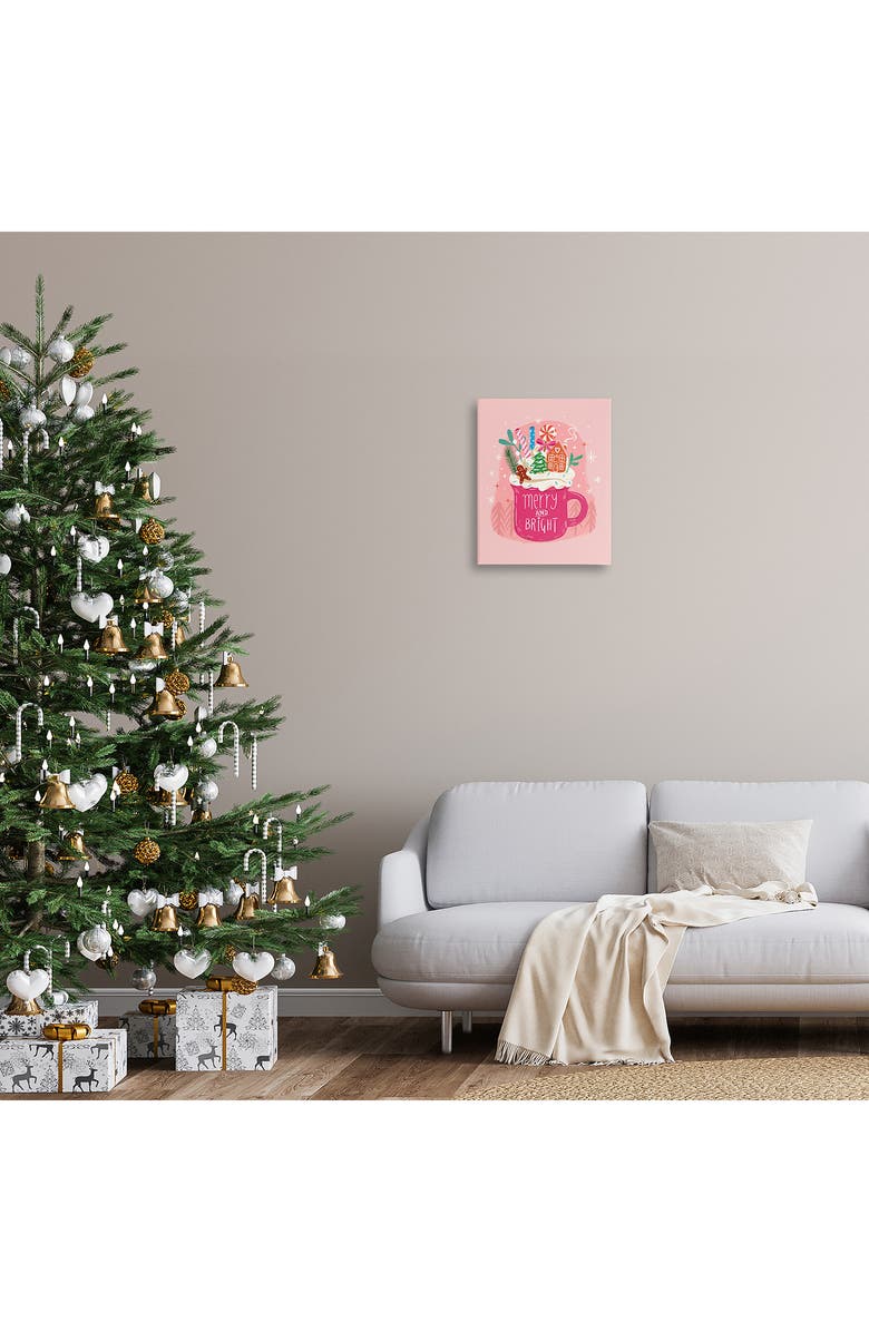 Stupell Industries Christmas Cocoa Dessert Canvas Wall Art, Alternate, color, Pink