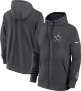 Nike Men's Nike Anthracite Dallas Cowboys Primetime Club Full-Zip Hoodie