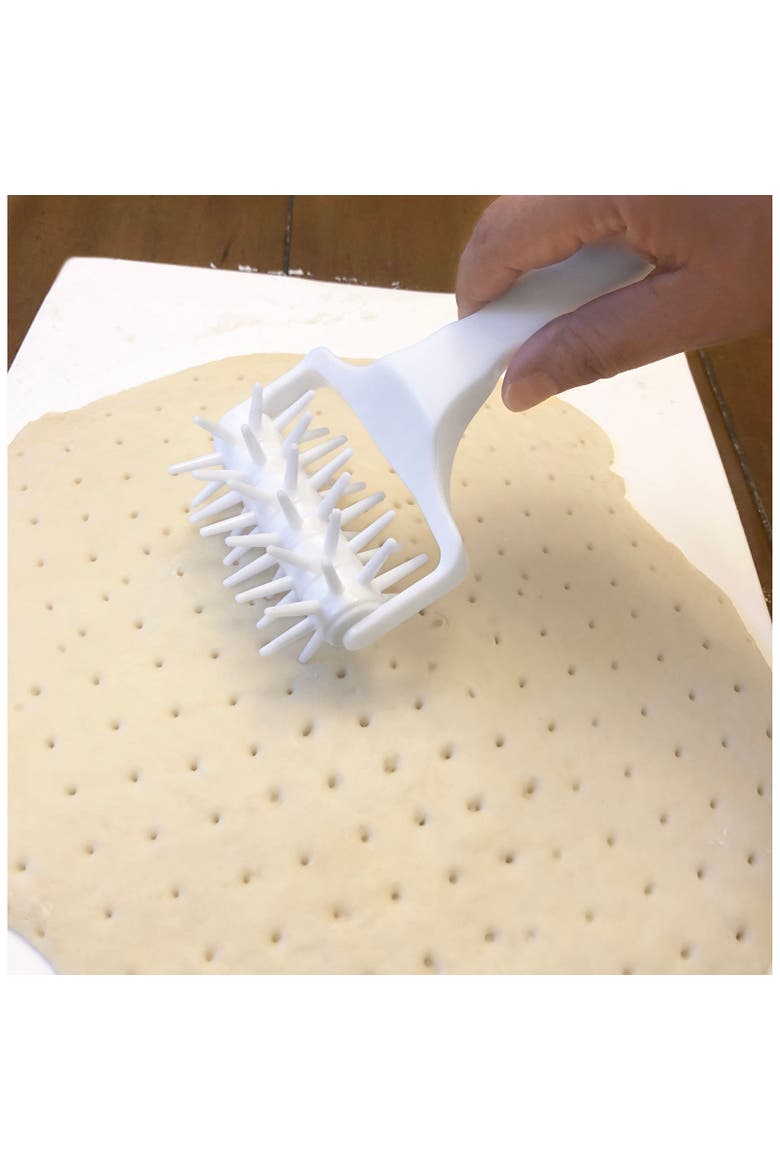 Dough Docker for Pastry or Pizza Dough, White, Alternate, color, White