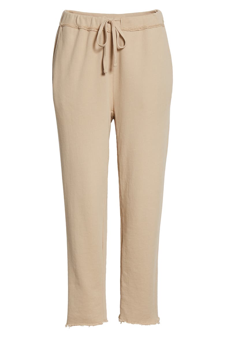 Tie Waist Crop Pants, Alternate, color, KHAKI