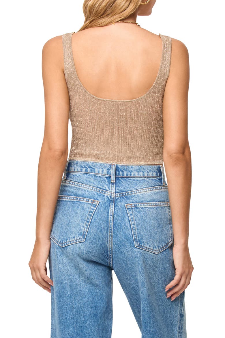 Whitney Twist Front Metallic Cover-Up Tank, Alternate, color, METALLIC GOLD