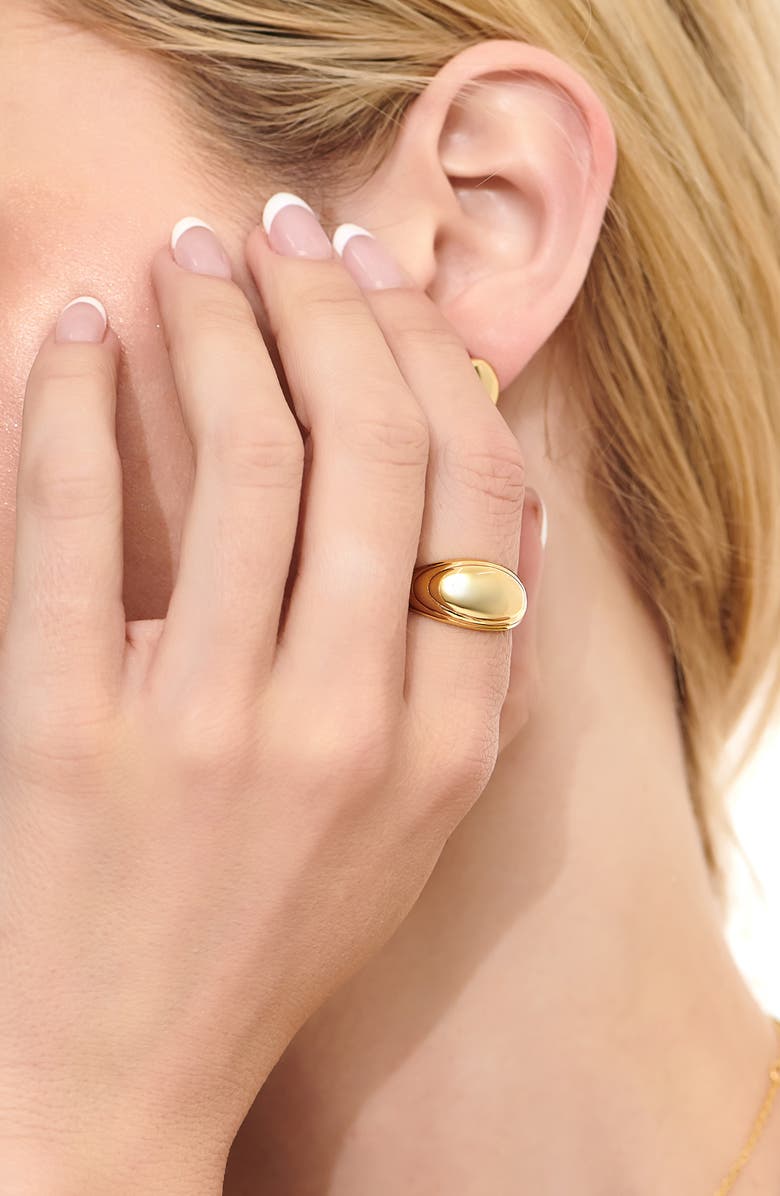 DEVATA Contour Line Dome Ring, Alternate, color, Gold