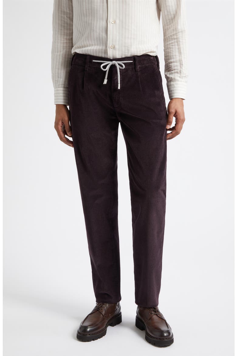 Stretch Corduroy Pants, Main, color, 10 BURGUNDY