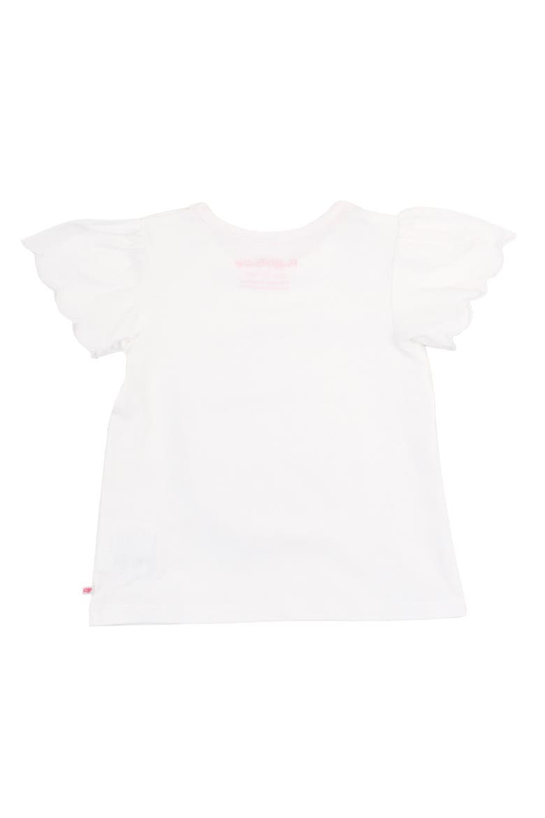 Girls Short Sleeve Scallop Tee, Alternate, color, White