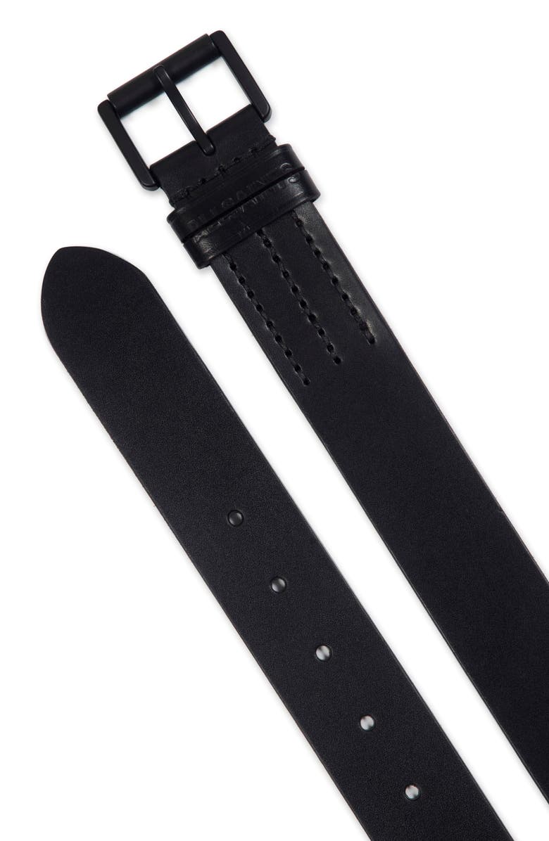 AllSaints Split Loop Leather Belt, Alternate, color, Black