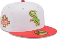 New Era Men's New Era White/Coral Chicago White Sox 2003 MLB All-Star Game Strawberry Lolli 59FIFTY Fitted Hat