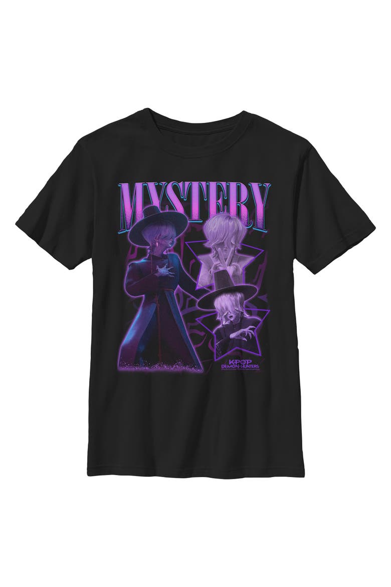 Boys' Mystery Saja Collage T-Shirt, Main, color, Black