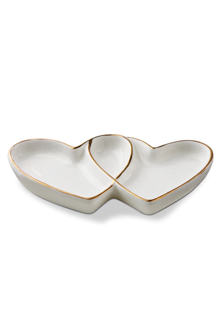 Sweetheart Trinket Dish White Multi Earthenware Everyday, Main, color, White