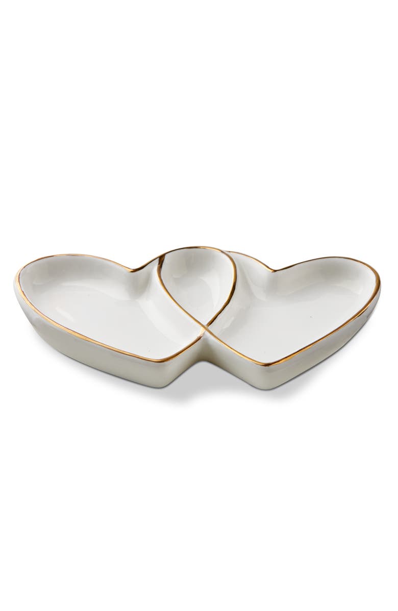 tag Sweetheart Trinket Dish White Multi Earthenware Everyday, Main, color, White