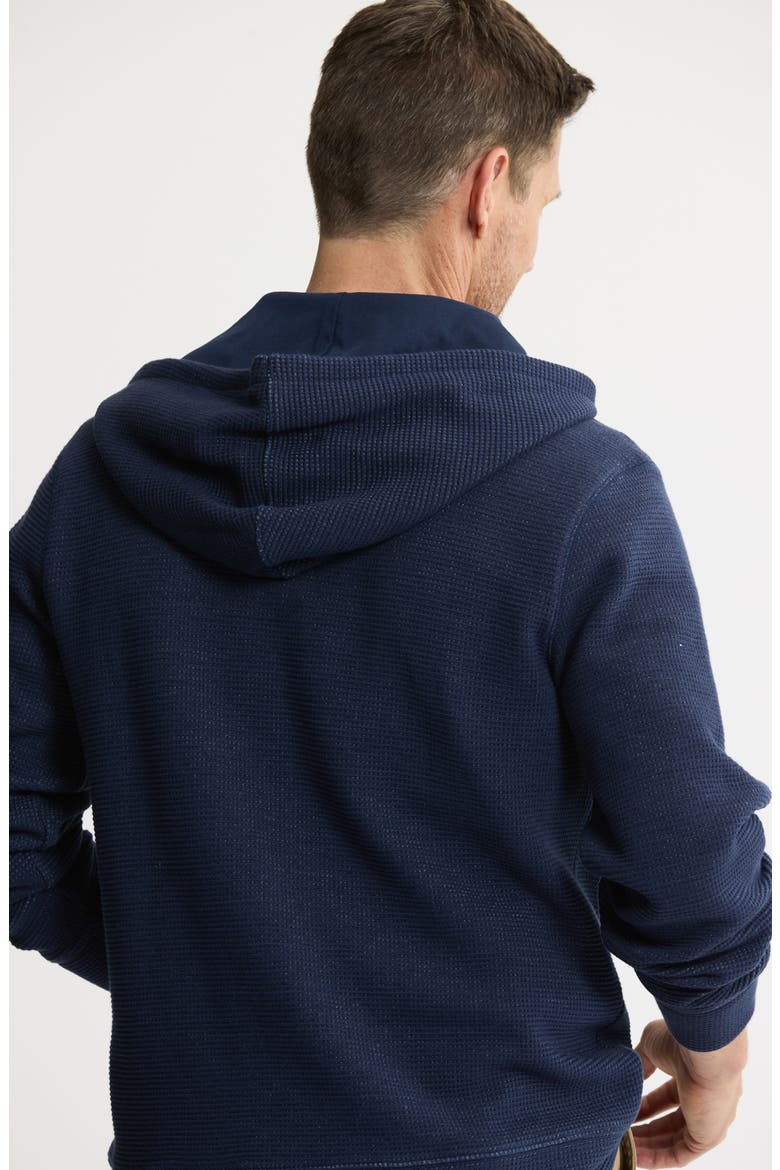Textured Knit Hooded Pullover, Alternate, color, NAVY