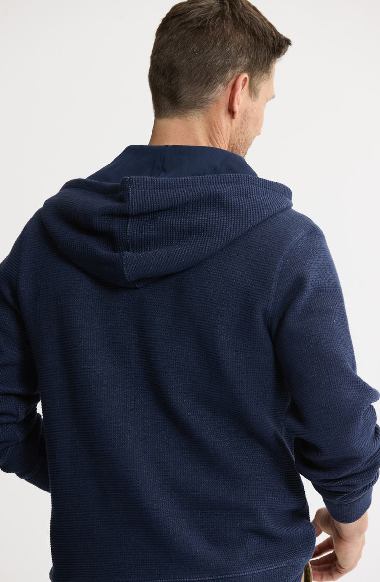 JACHS Textured Knit Hooded Pullover, Alternate, color, Navy