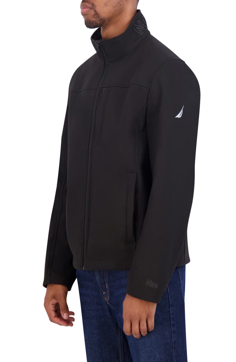 Nautica Water Resistant Softshell Jacket, Alternate, color, Black